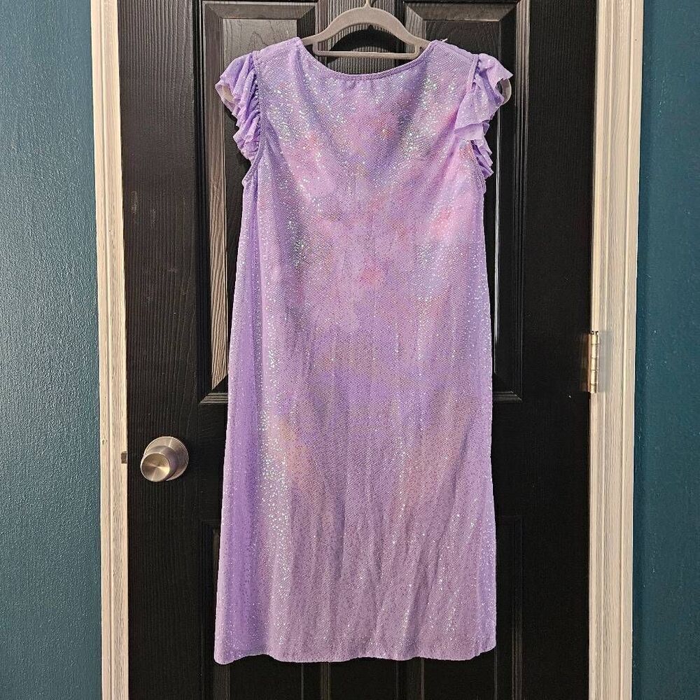 Weissman NWOT adult XL purple floral dance costume lyrical tap solo